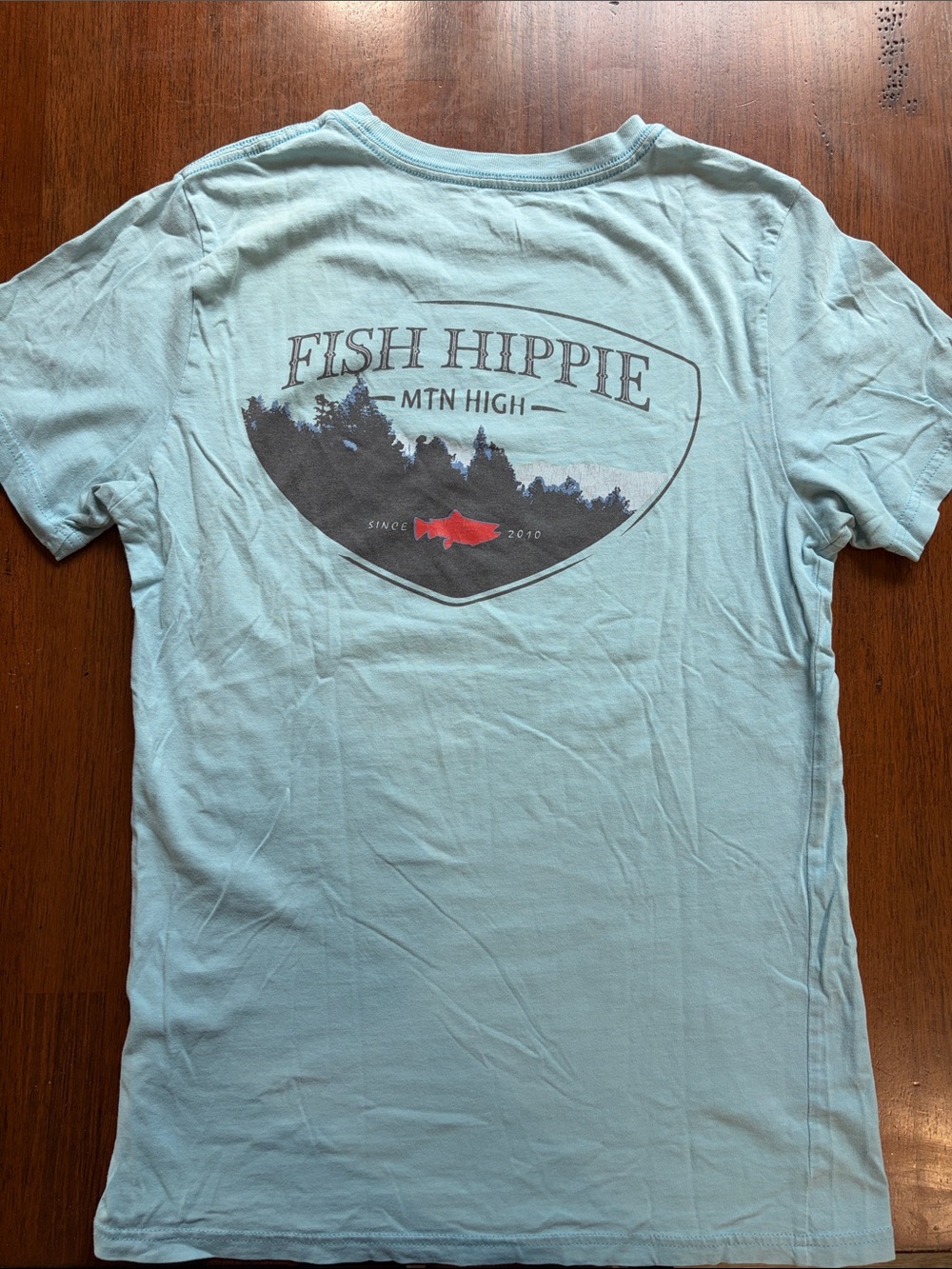 Fish Hippie MTN High Short Sleeve Tee - Light Blue